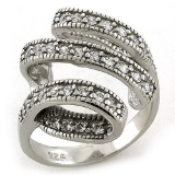 Unique .29ct White Sapphire Antique Style Ring