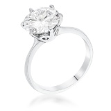 Round Cut 3.50ct White Sapphire Solitaire Ring