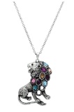 Beautiful .90ct Gemstone Fierce Lion Necklace