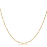 Gold-pl. Twisted Rope Necklace