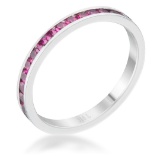Classic Round .50ct Garnet Channel Ring