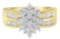 10k Gold Marquise .96ct Diamond Cluster Ring