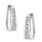 14k Gold 1.00ct Diamond Channel Set Hoop Earrings