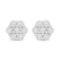 14k Gold 1.50ct Diamond Floral Cluster Earrings