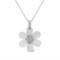 Exquisite .06ct Diamond Accent Flower Necklace