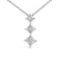 10k Gold .22ct Diamond 3-stone Drop Necklace