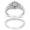 Gorgeous .30ct Diamond Halo 7-stone Ring Set