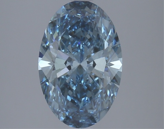 Fancy Blue Oval Cut 3.07ct Vs2 Lab Diamond