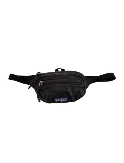 Patagonia Black Nylon Silver-tone Hdw Zip Belt Bag