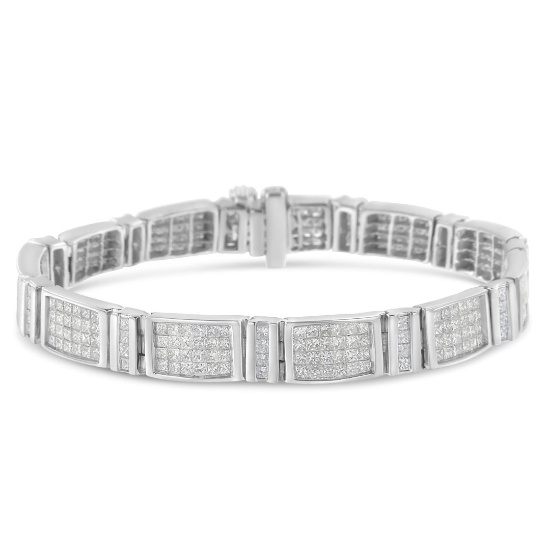 14k Gold Princess 7.00ct Diamond Tennis Bracelet