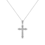 Glistening .25ct Diamond Art Deco Cross Necklace