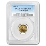 1988-p 1/10oz Proof American Gold Eagle Pr70 Pcgs