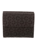 Celine Black Canvas Gold-tone Hdw Bifold Wallet