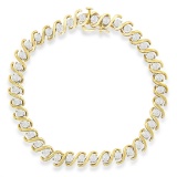 10k Gold-pl .50ct Diamond Tennis Bracelet