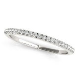 14k Wgold .12ct Diamond Pave Set Wedding Band