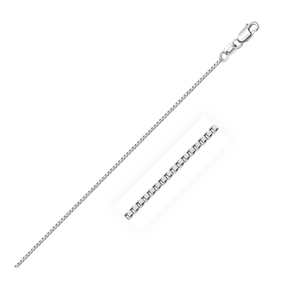 18k White Gold Box Chain 0.78mm