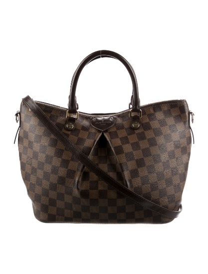Louis Vuitton Ebene Siena Pm Canvas Top Hdl Bag