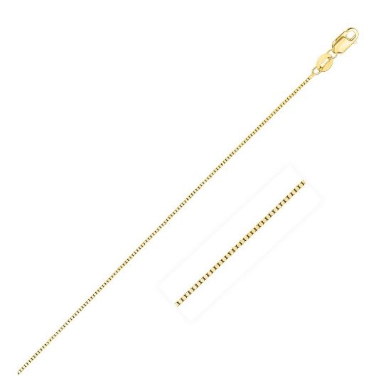 14k Gold Classic Box Chain 0.45mm