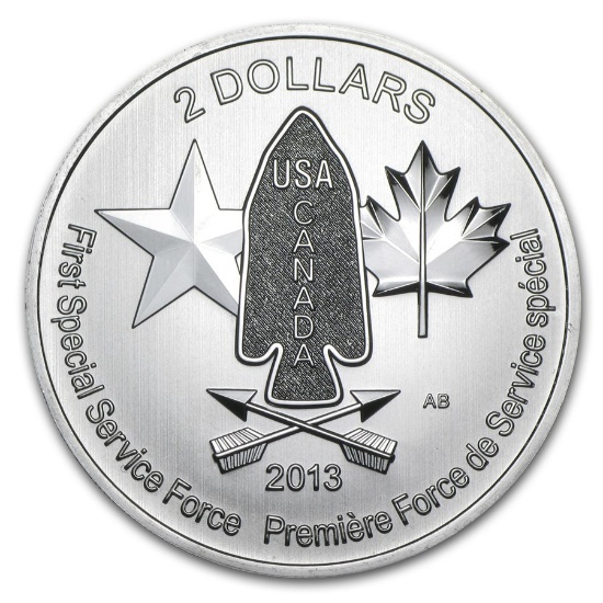 2013 Canada 3/4 Oz Silver $2 Devil's Brigade