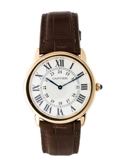 Cartier Ronde Solo De Cartier Opaline Men's Watch