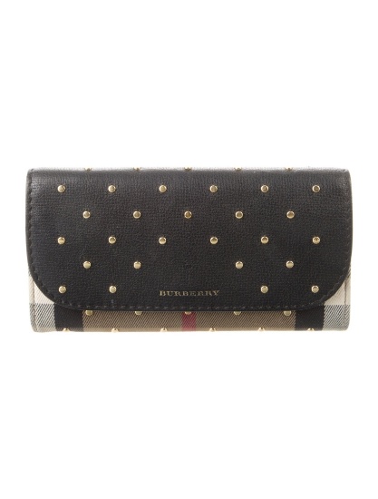 Burberry Neut Canvas Snap Cls Bifold Wallet