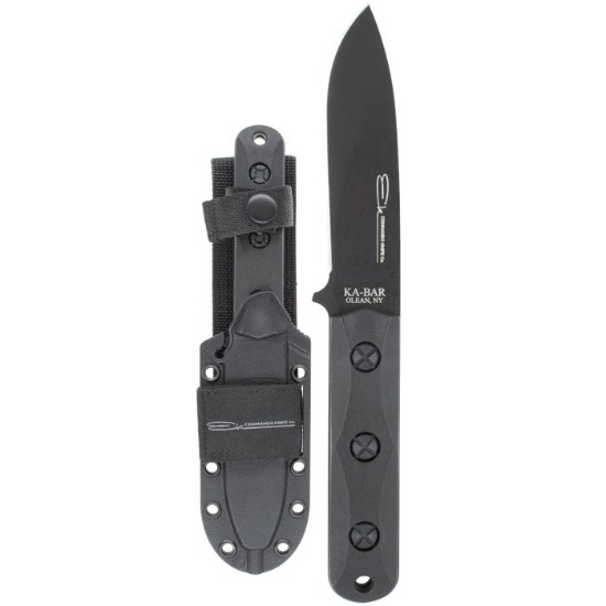 Ka-bar Ek51 Short Drop Point Knife Black