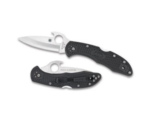 Spyderco Satin Gray Frn Wave Delica 4 Knife