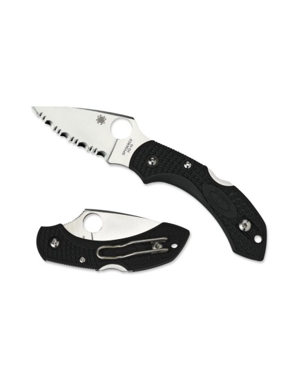 Spyderco Drop Satin Black Plain Dragonfly Knife