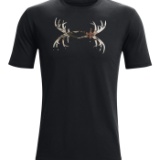 Under Armour Medium Mens Antler Logo T Shirt Black