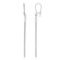14k White Gold Long Bar Diamond-cut Drop Earrings