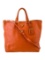 Prada Papaya Vitello Daino Leather Snap Cls Tote