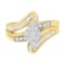 10k Gold .56ct Diamond Cluster Cocktail Ring