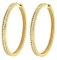 14k Gold 1.00ct Diamond Channel Set Hoop Earrings