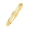 14k Gold Dome Florentine Design Bangle