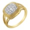 10k Gold-pl .50ct Diamond Split Shank Ring