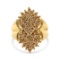 14k Gold-pl. 1.60ct Diamond Cluster Cocktail Ring