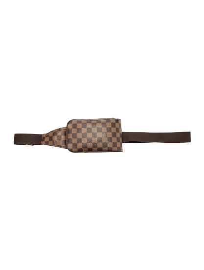 Louis Vuitton Brown Coated Canvas Printed Belt Bag