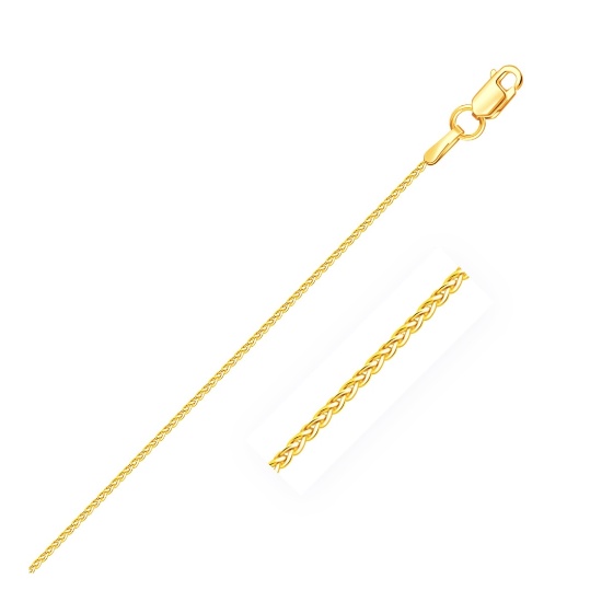 14k Gold Round Wheat Chain