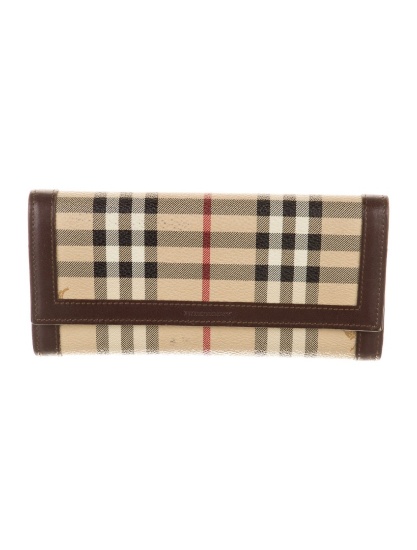 Burberry Neutrals Printed Snap Continental Wallet