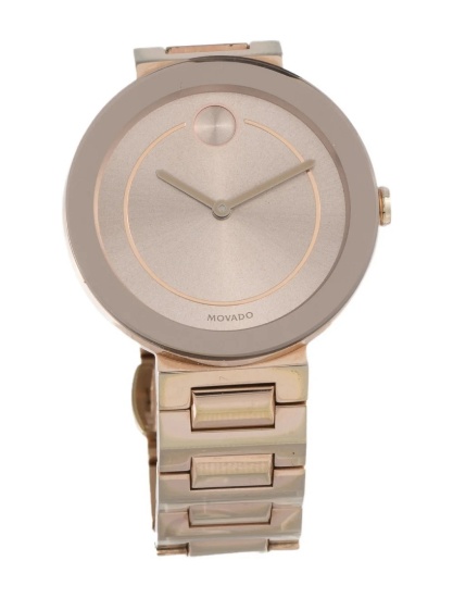 Movado Bold Watch Pvd Rose Gold Dial Women's 34mm