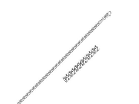 14k Gold Gourmette Chain Necklace 22"