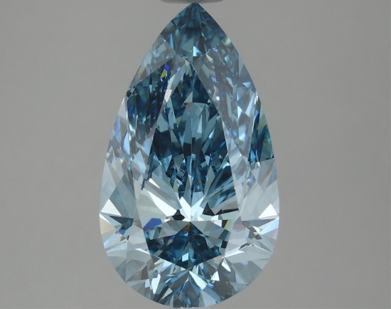 Fancy Blue Pear Cut 4.00ct Vs1 Lab Diamond