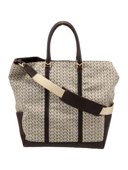 Michael Kors Vintage Brown Canvas Snap Shldr Bag