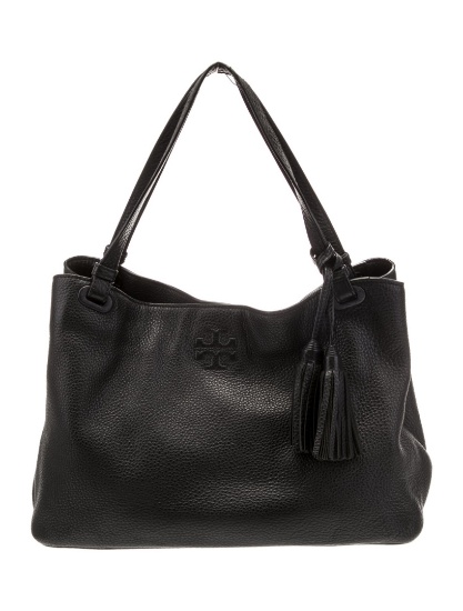 Tory Burch Leather Gold-tone Hardware Tassel Hobo