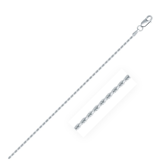 Sterling Silver Diamond Cut Rope Style Chain 1.4mm