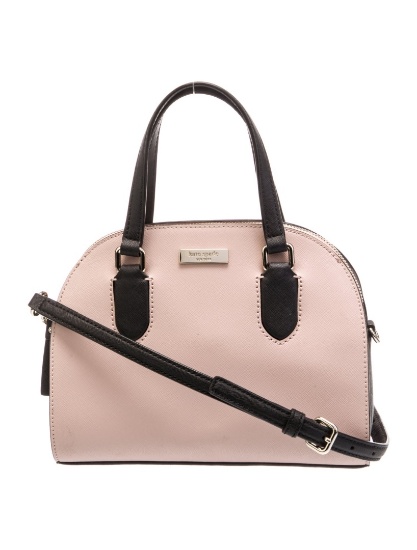 Kate Spade Pink Saffiano Colorblock Top Hdl Bag