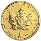 1982 Canada 1/10 Oz Gold Maple Leaf Bu
