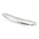 14k Wgold .09ct Diamond Pave Style Wedding Band