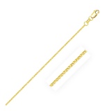 14k Gold Diamond Cut Round Wheat Chain 1.2mm
