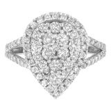 Dazzling 1.50ct Diamond Pear Cluster Ring